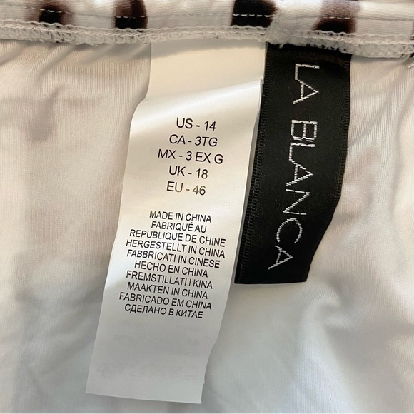 La Blanca Twisted Zebra Print Swim Bottoms NWT - Picture 3 of 6